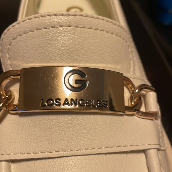 Guess GBG Los Angeles Chunky Loafers Lug Sole Gold Logo size 7 - Picture 8 of 8